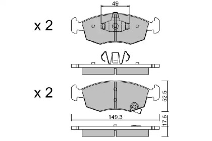 Комплект тормозных колодок (AISIN: BPFI-1009)